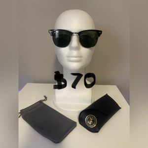 Ray ban sunglasses, one size, black and green.